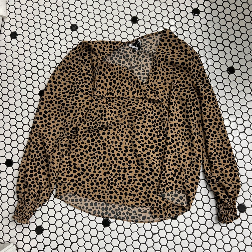 NWOT Gibson latimer animal print top size medium